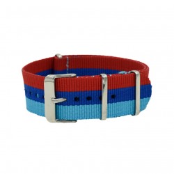 ΛΟΥΡΑΚI ΥΦΑΣΜΑΤΙΝΟ ΠΕΡΑΣΤΟ S151-BLRDTQ ΜΠΛΕ-ΚΟΚΚΙΝΟ-ΓΑΛΑΖΙΟ 22 mm