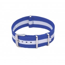 ΛΟΥΡΑΚI ΥΦΑΣΜΑΤΙΝΟ ΠΕΡΑΣΤΟ S151-BLWT ΜΠΛΕ-ΛΕΥΚΟ 22 mm