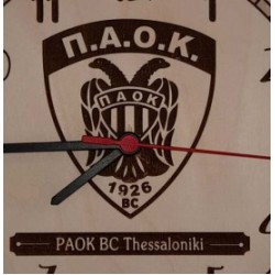 Ρολόι Τοίχου ΠΑΟΚ MP854 Ξύλινο 22.5cm