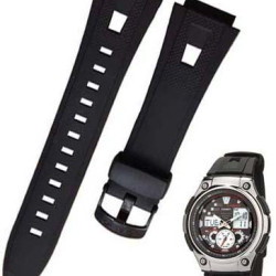 CASIO ΛΟΥΡΑΚΙ AQ-190 ΜΑΥΡΟ