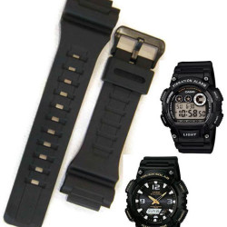 CASIO ΛΟΥΡΑΚΙ W-735 ΜΑΥΡΟ